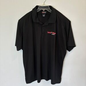 Aramark FlexFit Total Wine & More Polo Shirt Mens 2XL Black Short Sleeve 411132